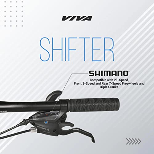 Image of Viva ALMA 27.5T Multispeed Alloy 21-Speed MTB Mountain Cycle for Adults with Shimano Gear & Dual Disc Brakes (Blue)