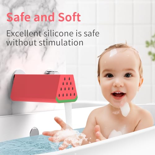 Image of Faucet Cover Bathtub Baby Spout Cover Soft,Bath Faucet Cover for Baby's and Kid's Safety (Watermelon)