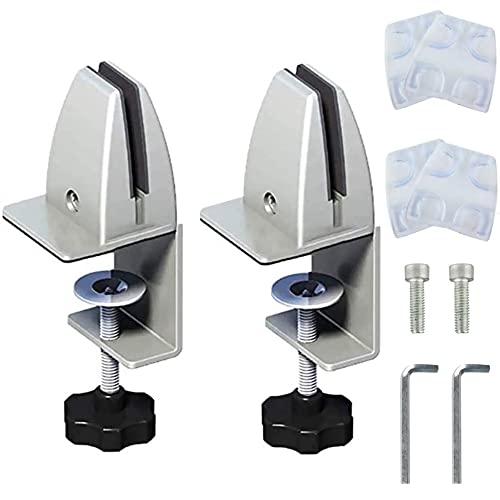 Clip de Partition D'écran, 2 Pcs Support de Pince Anti-éternuement, Support Pince pour Plexiglas, Pince Fixe Déflecteur D'écran de Bureau, pour Panneaux Cover