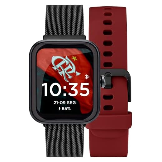 Smartwatch Technos Troca-Pulseira Flamengo TMAXAG/7R Preto