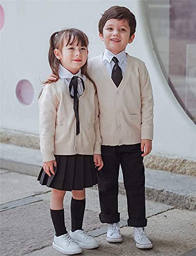 Sangtree Toddler Little & Big Girls' Women Solid Plain Pleated School Uniform Short A-Line Skirt, Black, 13-14 Years/Height 66.9" = Tag 170 #TOP3