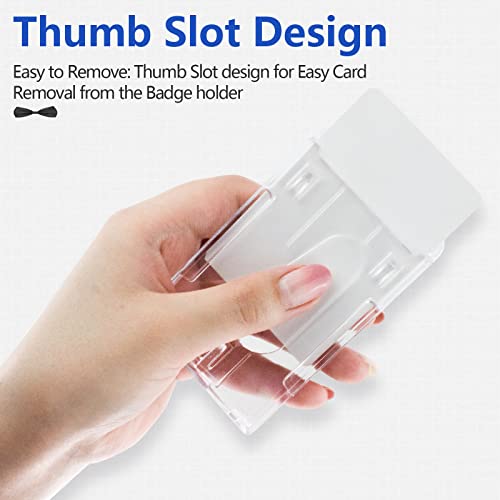 Teskyer Confezione da 2 Porta Badge, Trasparenti a...