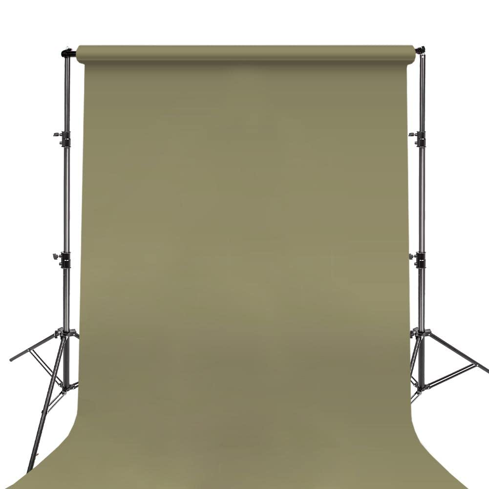 Sfondo di carta senza giunte da 4,4 x 32,8 piedi con supporto per sfondo, verde foglia, rotolo di carta da studio fotografico per ritratto, prodotto, animale domestico, riprese video