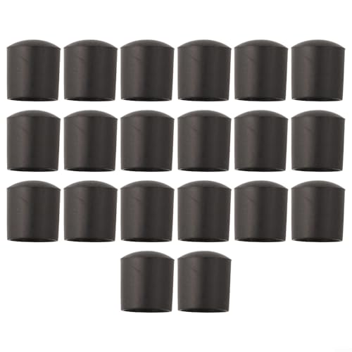 ZWEquipint Lot de 20 capuchons ronds en caoutchouc anti-rayures pour pieds de chaise, table, bureau, chaise, noir (10 mm)