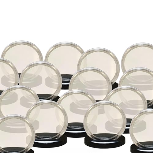 10 Capsules & 10 Stands for Poker Casino Chips Direct Fit Airtight 40.6mm Holder