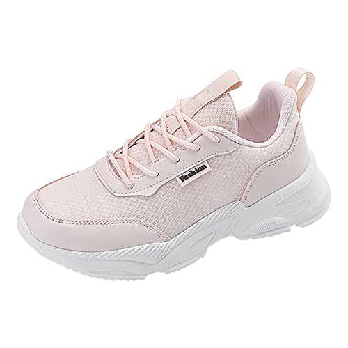 Mother's Day Deals Orthopedic Shoes Women UK 2022 Women's Spring and Summer Running Shoes Large Outdoor Walking Flying Waving Mesh Sneakers Shoe for Women UK Size 6.5