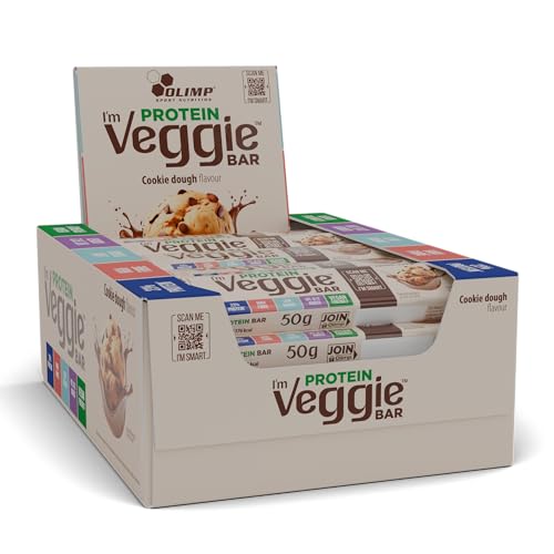 Olimp Proteinriegel I’M Veggie Protein Bar 25 x 50g Cookie Dough - Powerbar Riegel