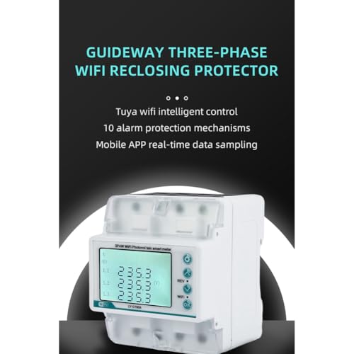Compteur d'énergie bidirectionnel intelligent triphasé WiFi 100A suivi électricité - 6