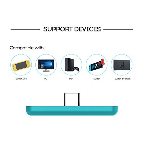 Ajcoflt Gulikit NS07 PRO Receptor Adaptador de Áudio BT Compatível com Switch Console Suporte a Chat