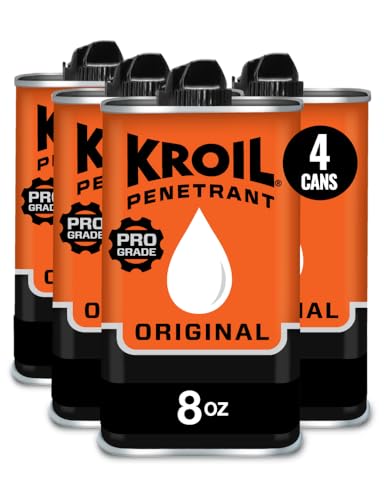 Image of Kroil Original Penetrant - Rust Penetrating Lubricant - Corrosion Inhibitor Oil for Chains, Hinges & Stuck Metal Parts - Home & Industrial Use - Drip Can - 8 oz - 4 Pack (AZKL081C4)