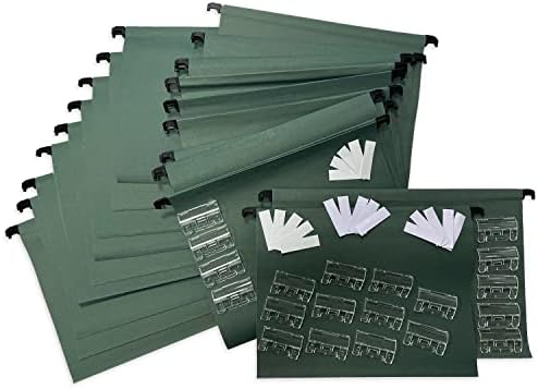 Cathedral Suspension files foolscap, Green , Pack of 10
