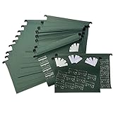 cartelle sospese amazon Include linguette di plastica e inserti in carta bianca per etichettare le cartelle