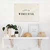 Canvas Banner Hanging Flag Banner for Nursery and Playroom Wall Décor for Kids Trendy Room Décor for Boys and Girls (Life is wonderful) #1