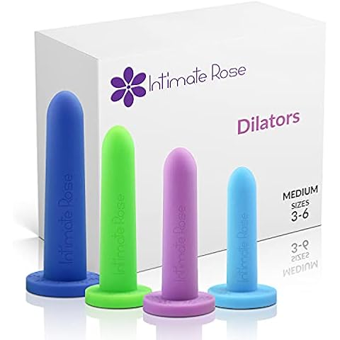 Intimate Rose Medium 4-Pack Silicone Dilators for Women & Men, Sizes 3-6 Dilator Set Cover