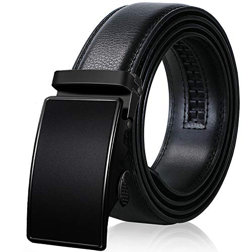 SIAELT - SIAELT Men's Belt, Slide Genuine Leather Ratchet Belt with Automatic Buckle