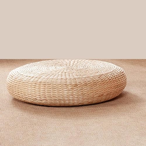 Baoblaze 2X Sitting Pillow Straw Meditation Cushion Mat Comfortable Woven Straw Floor Cushion for Decoration Hotel Balcony Farmhouse
