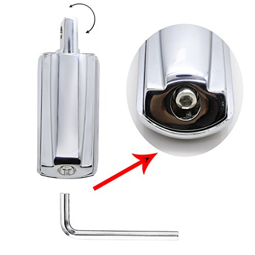 Highway Pegs Footpeg Chromed for 1.25" Engine Guard - Tri Glide Sportster Electra Road Glide Road King Street Glide (Silver) - Thumbnail 4