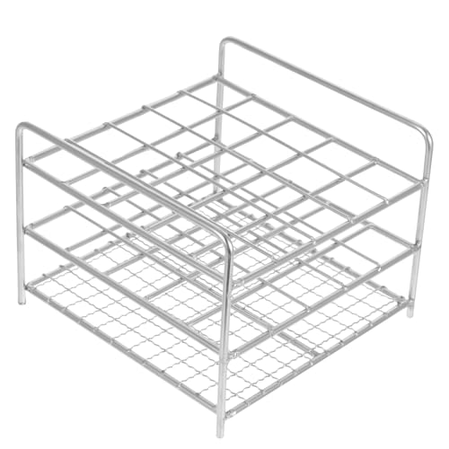 Support tubes à essai laboratoire acier inoxydable 25 trous rack 3 niveaux recherche scientifique