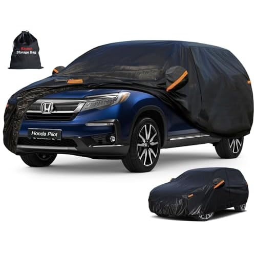Kayme 7 Layers SUV Car Cover Custom Fit for Honda Pilot (2008-2025) Waterproof All Weather for Automobiles, Outdoor Full Cover Rain Sun UV Protection.