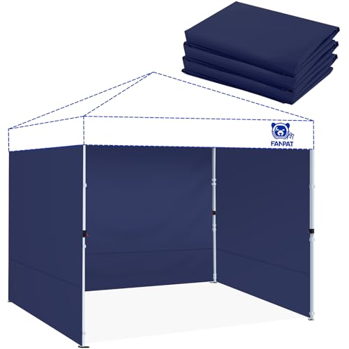 FANPAT Sidewalls for 10x10 Pop Up Canopy, Navy Blue (3Pcs Sidewalls Only) by FANPAT - Used condition - US$42.58