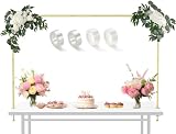 LANGXUN Meatl Table Balloon Arch Kit, Adjustable 16''-56'' Tall 29'-98' Length Table Stand, For Birthday Party Wedding & Graduation Decorations, Christmas Decort Baby Shower Party Supplies (Gold)