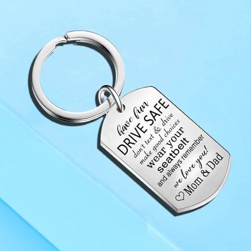 malyunin Drive Safe Gifts Drive Safe Keychain For Son Daughter 16 Year Old Birthday Gifts From Mom Dad New Driver keychain image 5