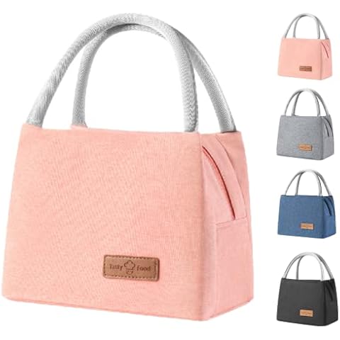 WUWYOUWL Lunch Insulation Bag Hand Carry Portable Lunch Bag Thickened Aluminum Film Water-Resistant Thermal Leak-Proof Lunch Organizer (Pink) Cover