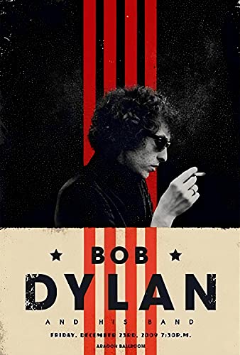 Bharat Udyog Bob Dylan Poster - Aroon Ballroom Music Artist Wall Sticker 300 Gsm Art Card Paper Print Artwork Printed (13x19 inch)
