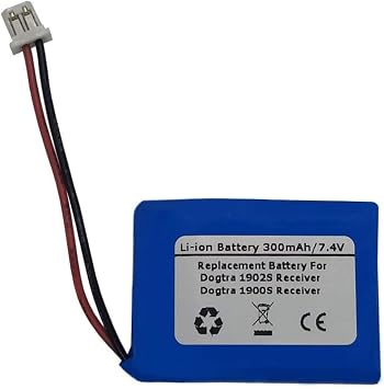 300mAh 7.4V BP74RS Battery for Dogtr a 1902S Receiver, 1900S Receiver, ARC 1200S 1202S Necklace Transmitter Receiver
