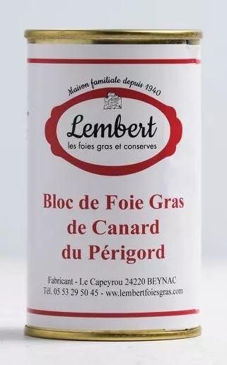 Maison Lembert, Les artisans conserviers - Duck Foie Gras Block - 6.34 oz / 180 gr - Metal tin
