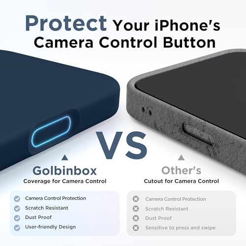 Image of GolbinBox Magnetic for iPhone 17 Pro Max Case, Silicone Cover, Ocean Blue