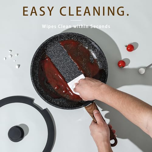 Royal Swiss 9 Piece Induction Cookware Set - 2 Removable Handles - Saucepan Set with Lid for All Heat Sources - Black - PFAS-Free Pans and Pans (Black, 9) - Image 7