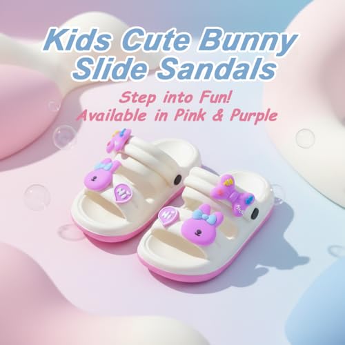 Image of Kids Cloud Slides Boys Girls Slides Non-slip Summer Beach Pool Shoes EVA Girls Everday Slip on Slide Sandals Garden Slippers Bathroom Shower Shoes