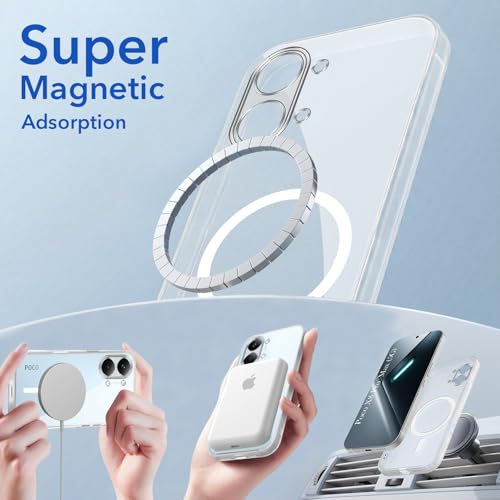 Image of Jkobi Lifetime Anti-Yellow MagSafe Compatible Clear Back Cover Case for Poco X8 Pro Max 5G (Sleek Hard Crystal | Shockproof and Camera Protection)