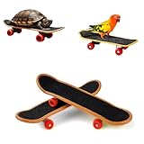 2 Pcs Bird Toys Mini Skateboard Reptiles Toys, Small Pets for Play and Training Mini Walking Skateboards Budgies