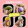 Dumpling Squishy Stress Balls Fidget Sensory Toy Mystery Dumpling Squishy Soft Squeeze Decompression Dough for Adults (Purple-A) #5