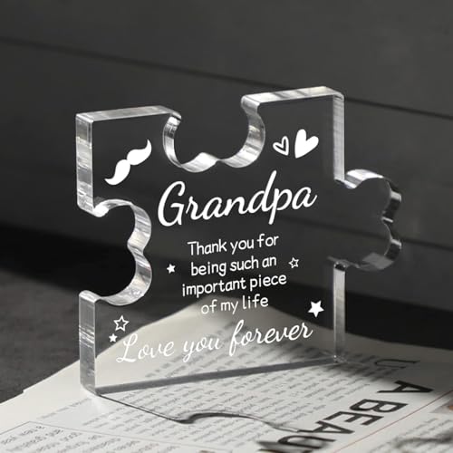 Image of Heart shaped plaque gift (Grandpa)