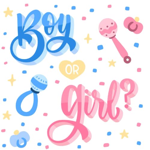 Cute Gender Reveal Celebration Guest Book