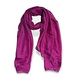 guiyal Cotton Linen Blend Fashion Scarf, travel scarf，Soft Breathable Fabric, Multiple Colors，Large 70x30 inches,Purple