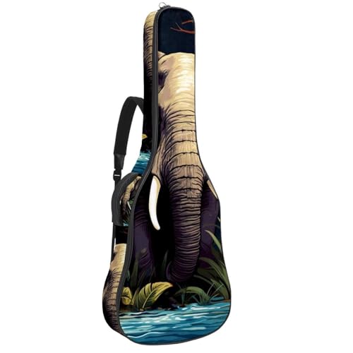 Sac de guitare acoustique rembourré et étui de transport imperméable multicolore