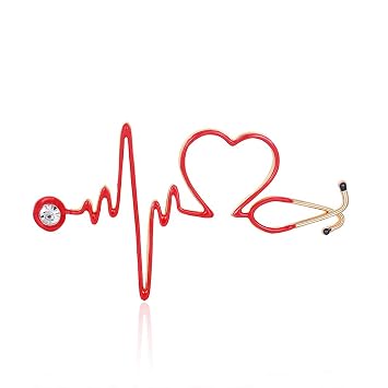 Stethoscope Pins for Nurses Doctors Gifts for Nurse Day Birthday Cifts for Nurse Doctor Brooches Pin for Women Men Nursing Dr Appreciation Graduation Gifts