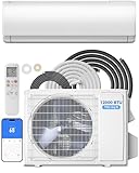 Feelfunn 12000 BTU Mini Split AC/Heating System, 22 SEER2 115V, Cools Rooms up to 750 Sq.Ft, Air Conditioner with Installation Kit, Remote, Wi-Fi Control, Low Noise, Compatible with Alexa
