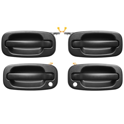 FAERSI 4PCS Exterior Door Handles Compatible with 1999-2007 Chevy Silverado Avalanche Suburban Tahoe, GMC Sierra Yukon, Left Driver & Right Passenger OE#15034986 15721571 77262 by FAERSI - Used condition - US$31.88