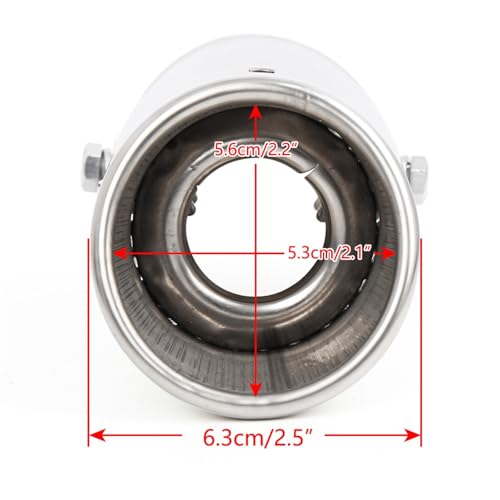 Mofle trasero universal para eliminar el aspecto viejo del escape con punta cromada redonda de acero 5