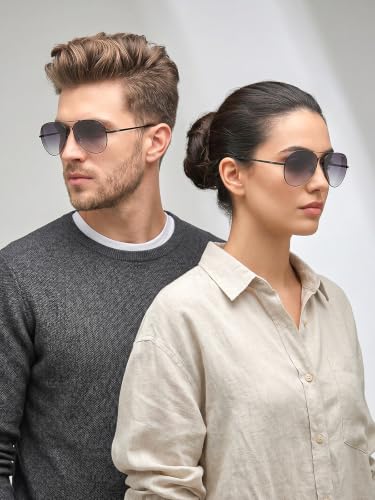 Image of IDEE 100% UV Protected Sunglasses for Unisex | Size- Large | Shape- Aviator | Model- IDS2500