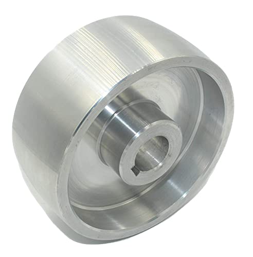 (Drive 130-24) Riemenschleifer-Antriebsrad CNC-bearbeitetes Riemenschleifer-Antriebsrad für Messerschleifer 130 mm Durchmesser - 55 mm breit mit 24 mm Bohrung