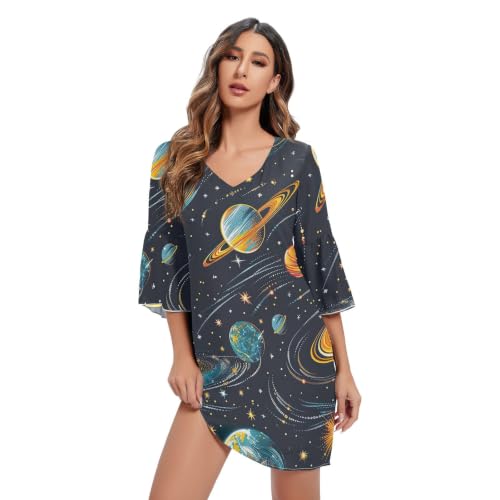 Robe d'été courte en mousseline fluide pour vos terrasses et vacances