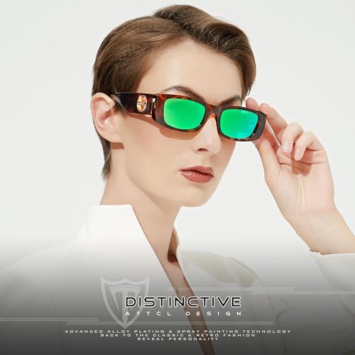 ATTCL Women's Polarized Sunglasses For Women Rectangle Frame Trendy Chunky Sun Glasses with UV Protection2