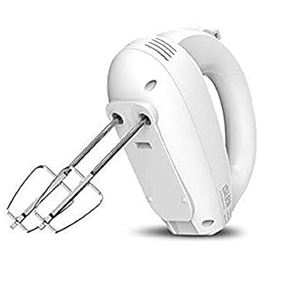 Sagrach Electronic 3 Speed Electronic Beater | Electric Hand Mixer and Blenders with Chrome Hook and Stainless Steel Attachments 350 Watt(White Color)