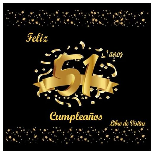 Libro de Visitas 51 Cumpleaños, Feliz Cumpleaños